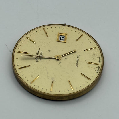 ETA 955.412 Quartz Watch Movement Rotary Elite Date Vintage Parts Repair 30.9mm