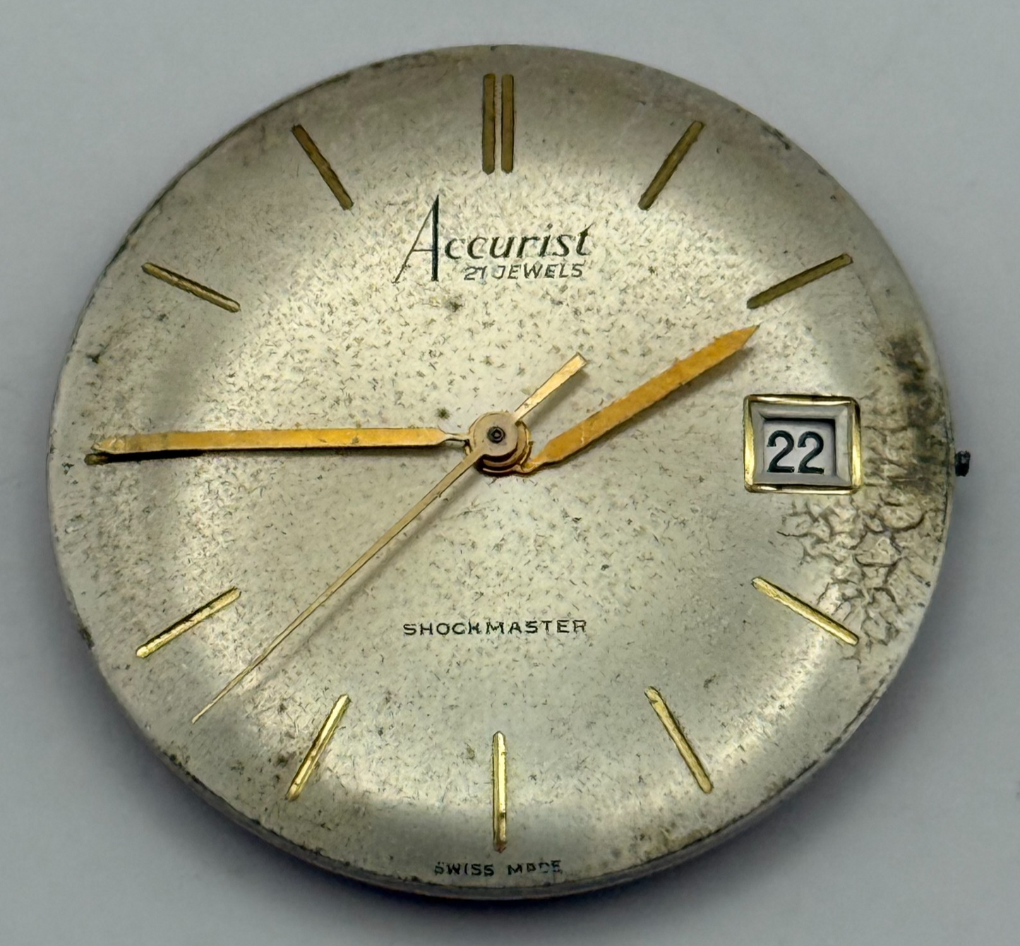 ETA 2409 Watch Movement Accurist Manual Wind Vintage Swiss Parts Repair 25.9mm