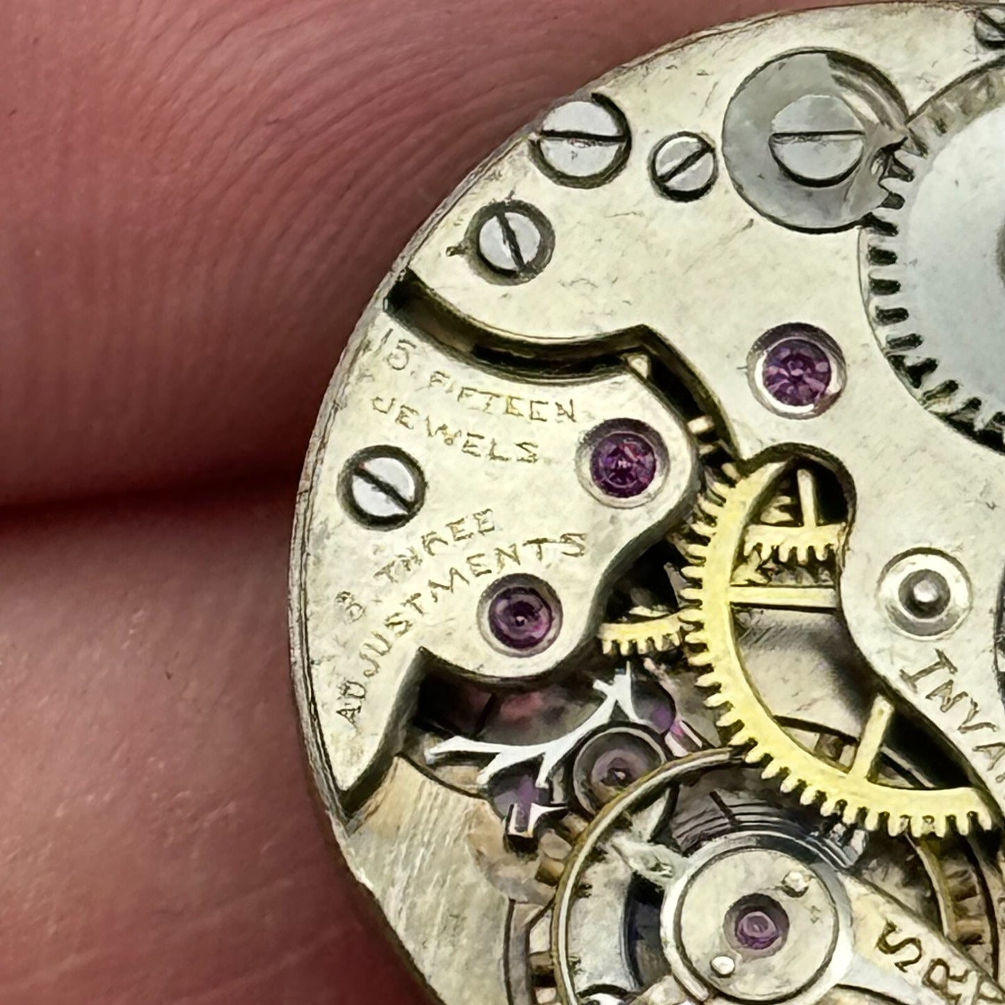 25mm Invar Watch Co 15 Jewels Quality Trench Watch Movement Manual Wind PARTS