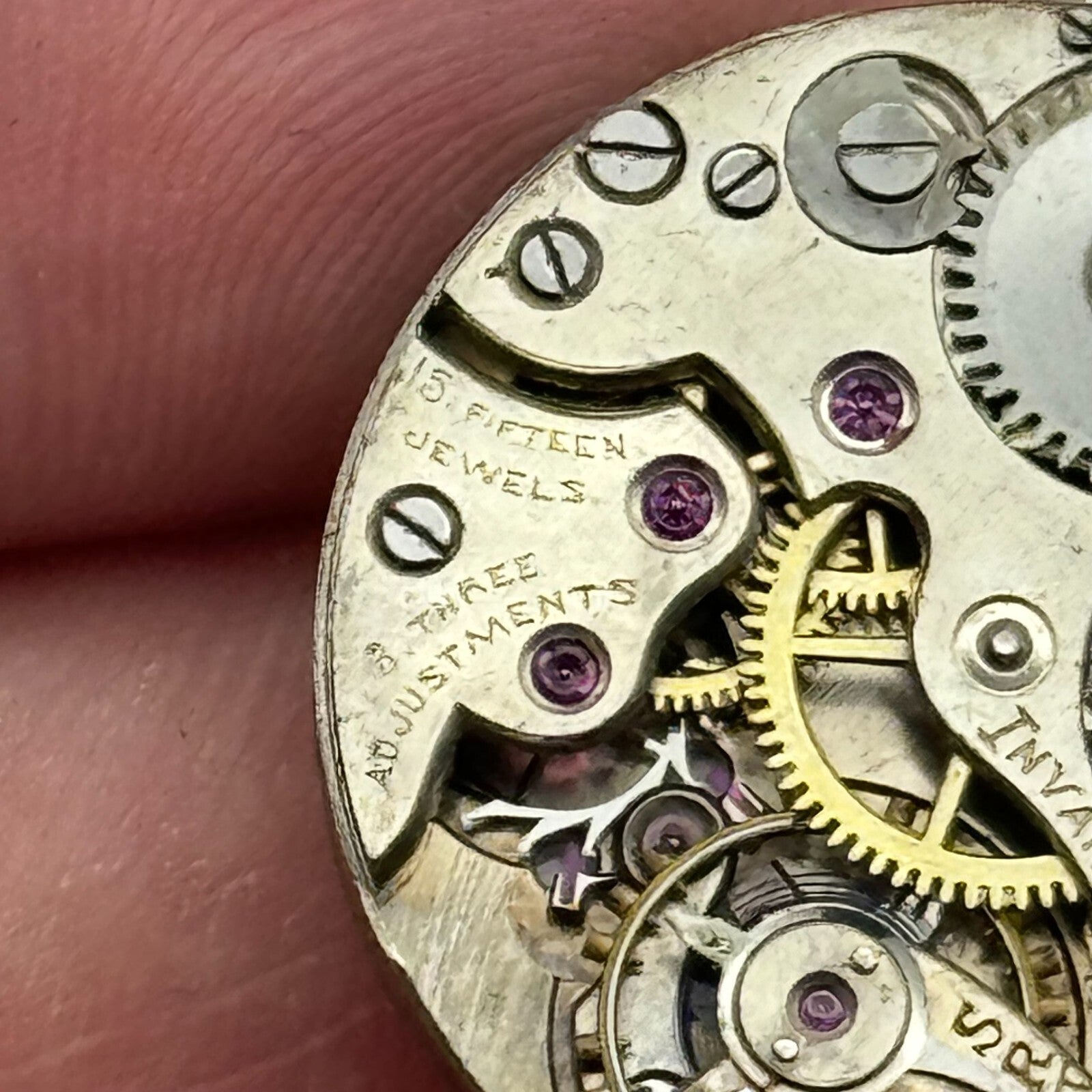 25mm Invar Watch Co 15 Jewels Quality Trench Watch Movement Manual Wind PARTS