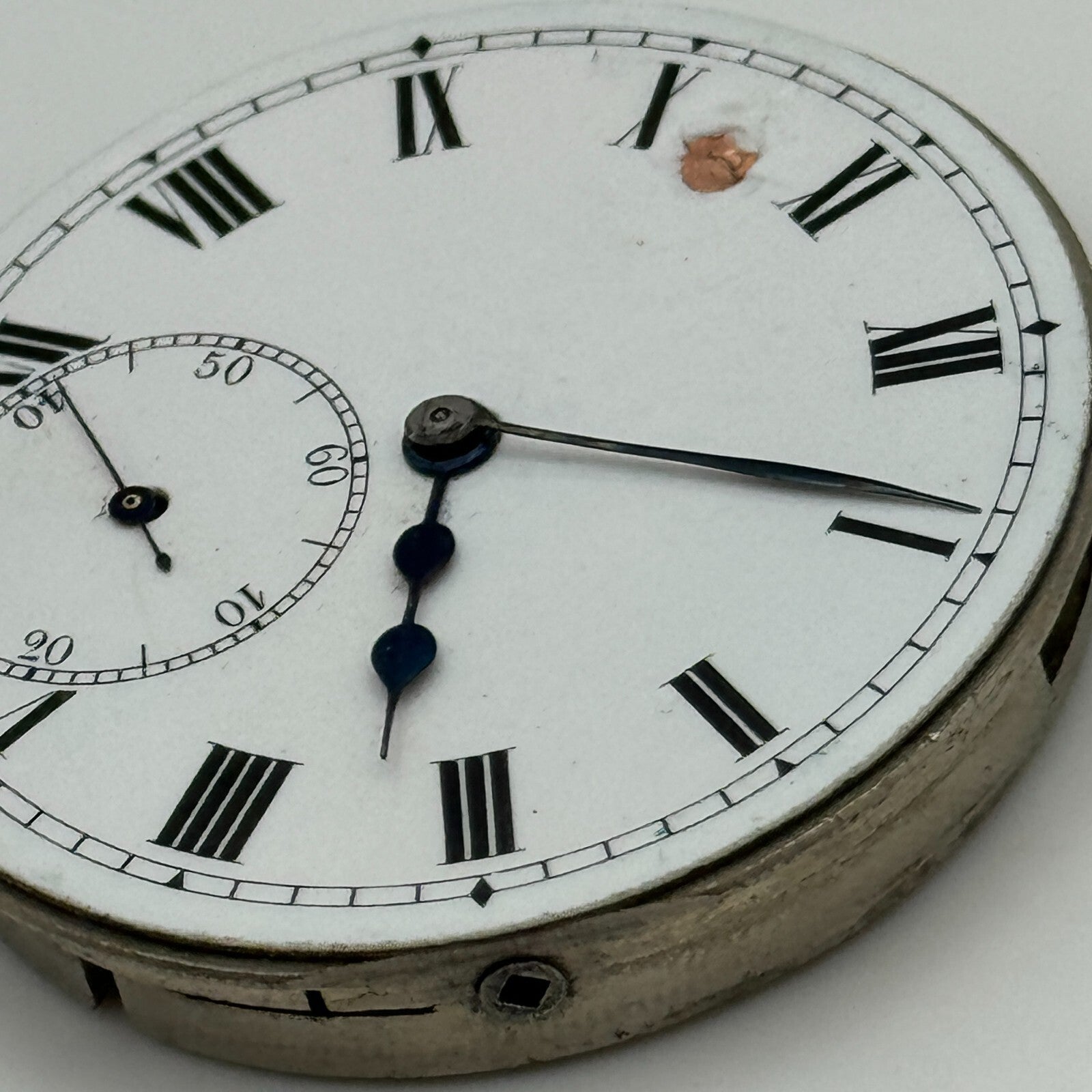 43mm Buren 7 Jewels Sub Seconds Swiss Vintage Hunter Pocket Watch Movement PARTS