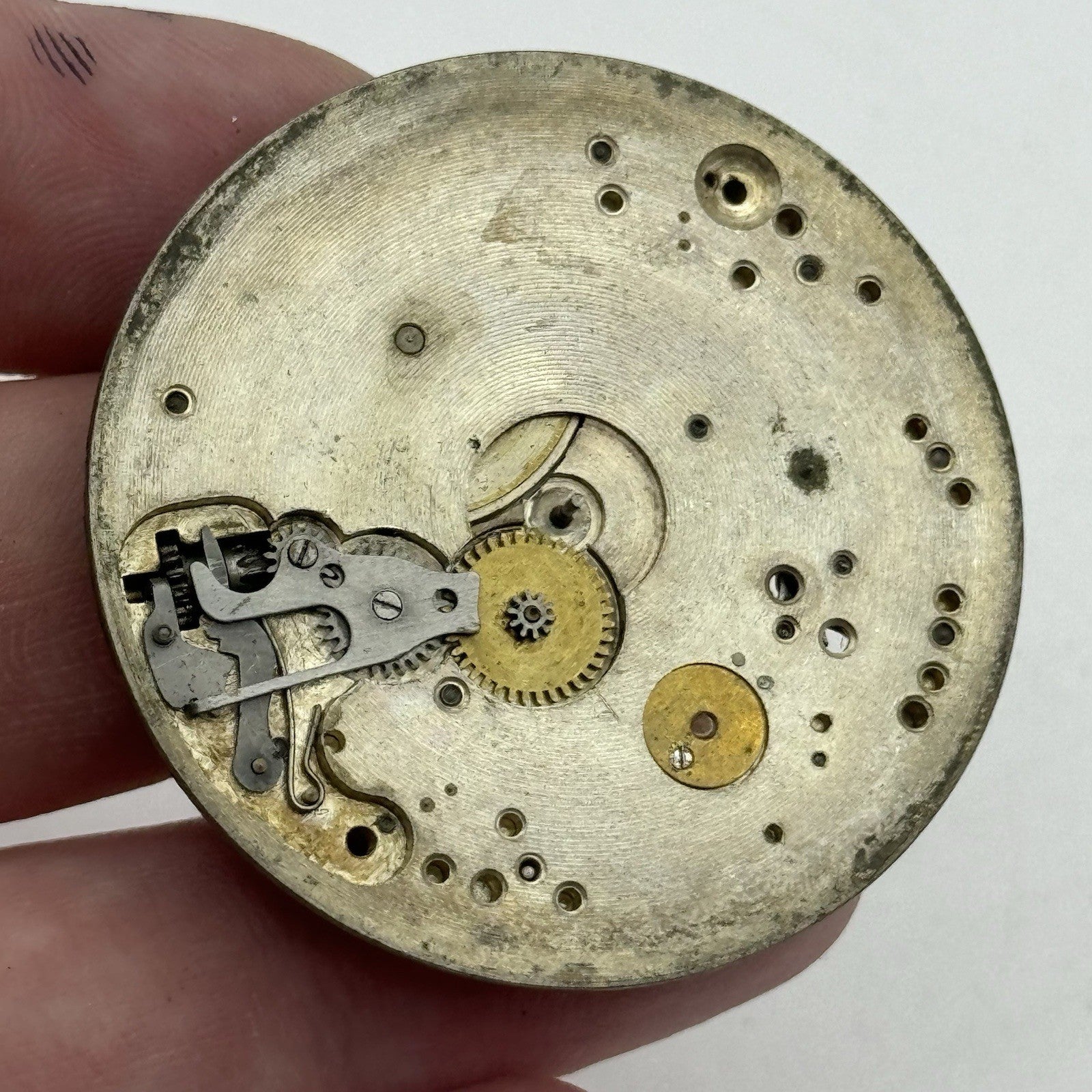 42.8mm Unidentified Vintage Pocket Watch Movement Dial PARTS REPAIR SPARES