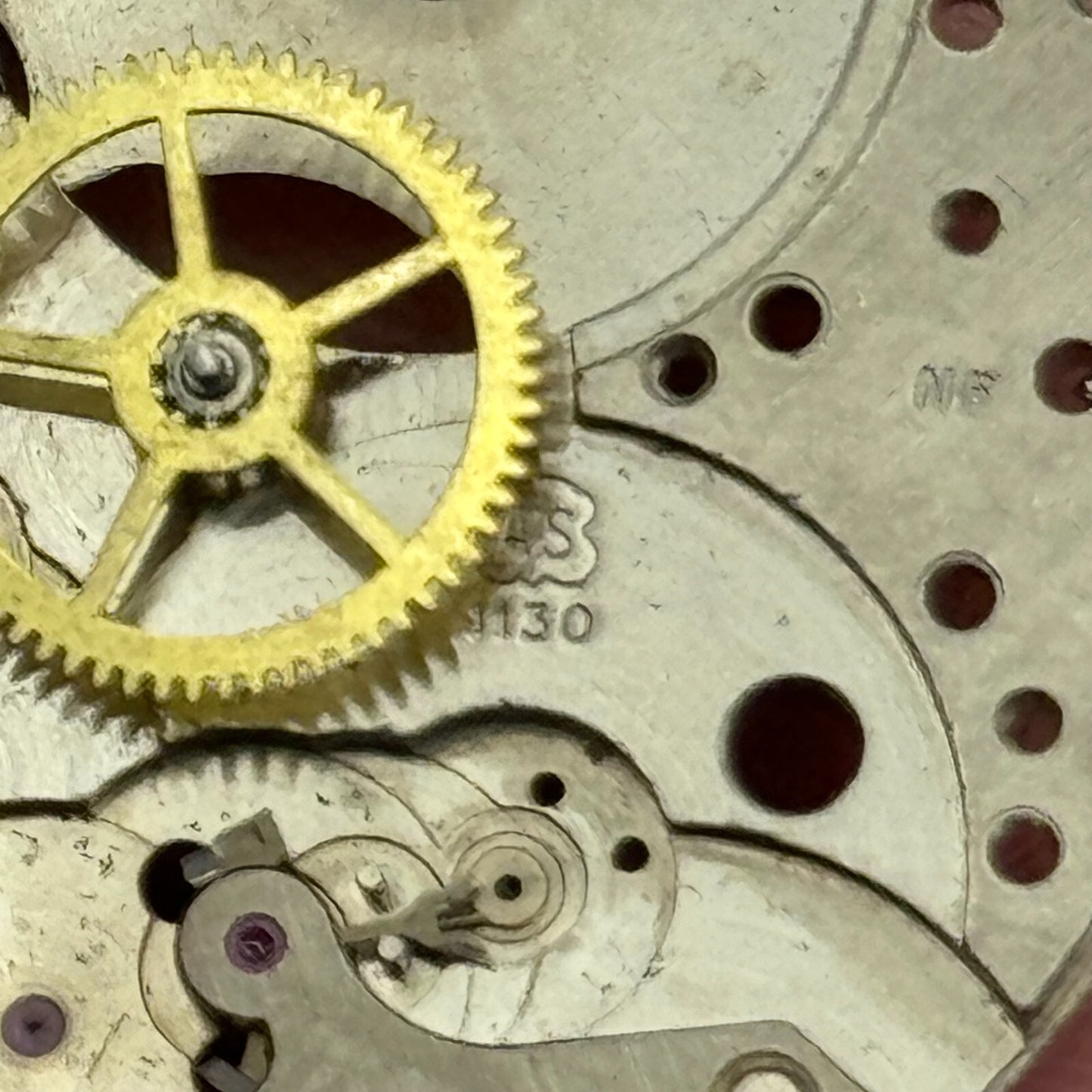 29.3mm Men's AS 1130 Main Plate Manual Wind Partial Watch Movement Vintage PARTS