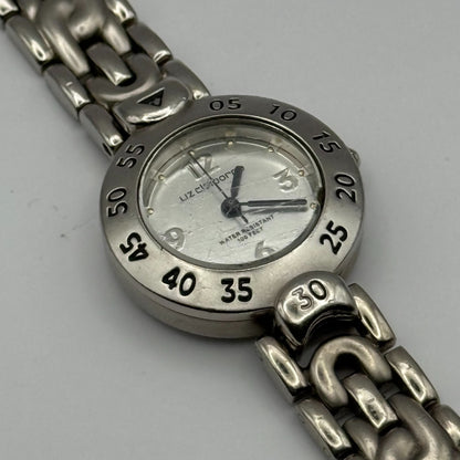 Liz Claiborne Ladies Quartz Watch Silver Tone Bracelet Japan Working 26mm