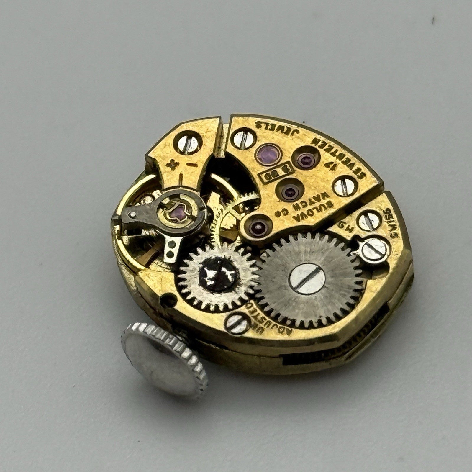 13.2mm Vintage Ladies Bulova 5BD Manual Wind Swiss Watch Movement PARTS REPAIR