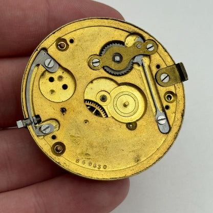 44.6mm Antique Reversing Pinion Key Wound English Pocket Watch Movement PARTS