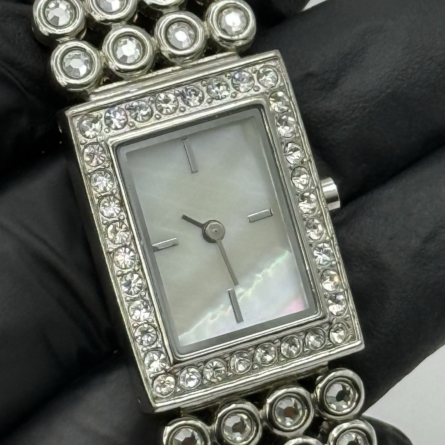 20mm Working Ladies Accessories New Look Silver Tone Jewelled M.O.P Quartz Watch