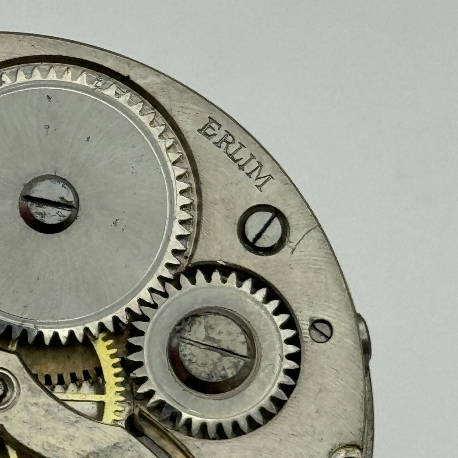 42.9mm Vintage Open Face Erlim Swiss Balance Ok Pocket Watch Movement PARTS