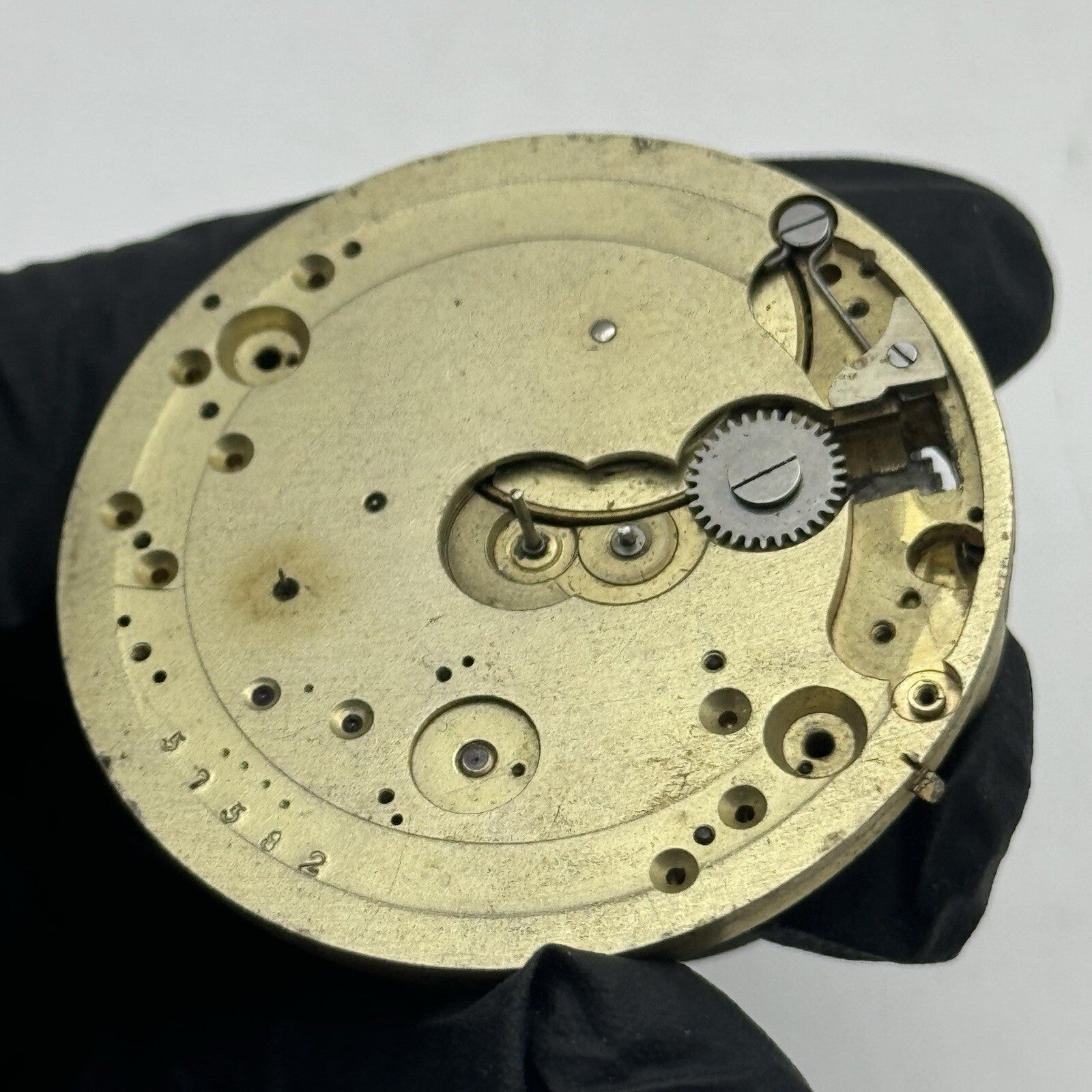 42.8mm J M Buff Partial Cylinder Quality Pocket Watch Movement FOR PARTS