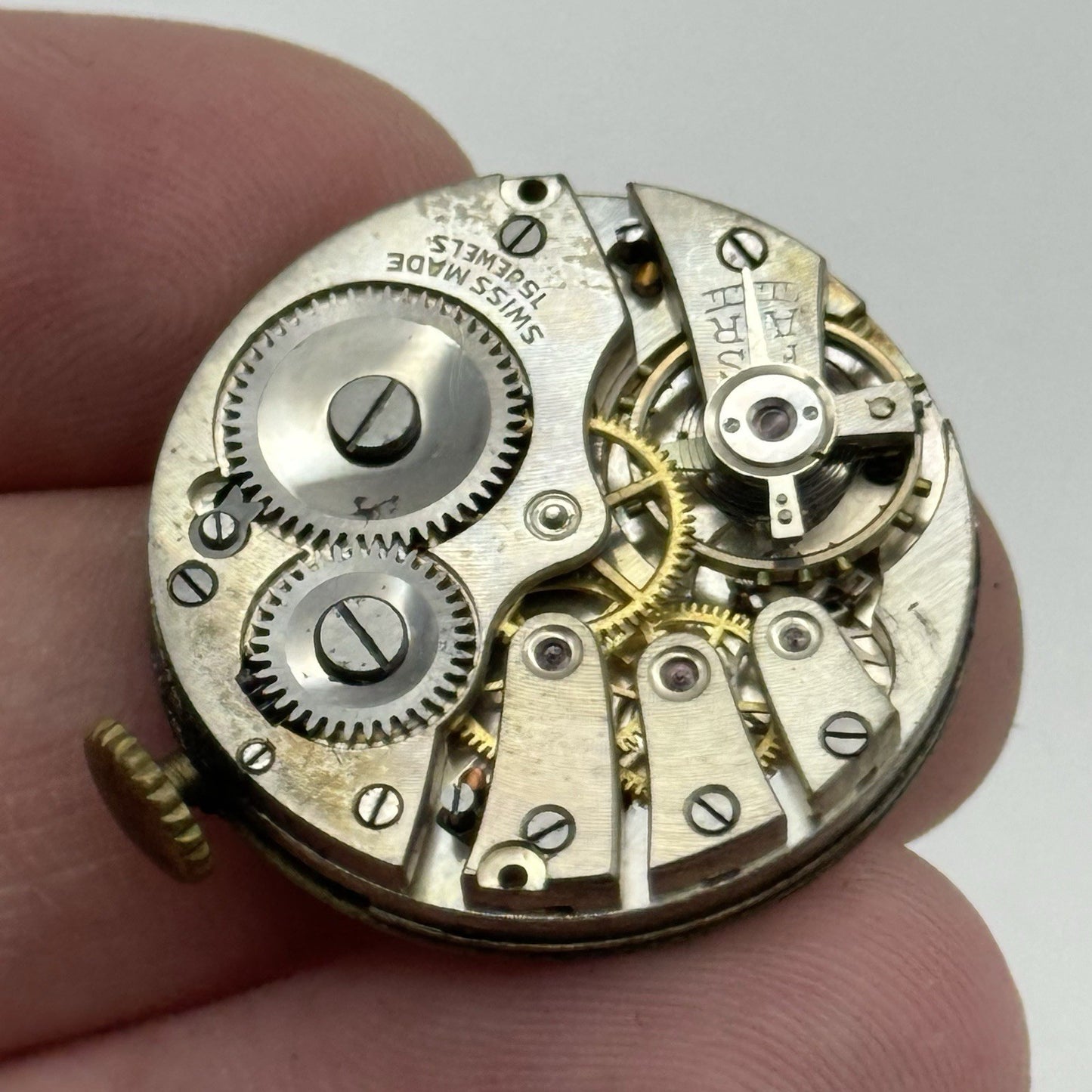 27mm Roamer Balance Ok Men's Meteor Trench Watch Movement Vintage Swiss PARTS