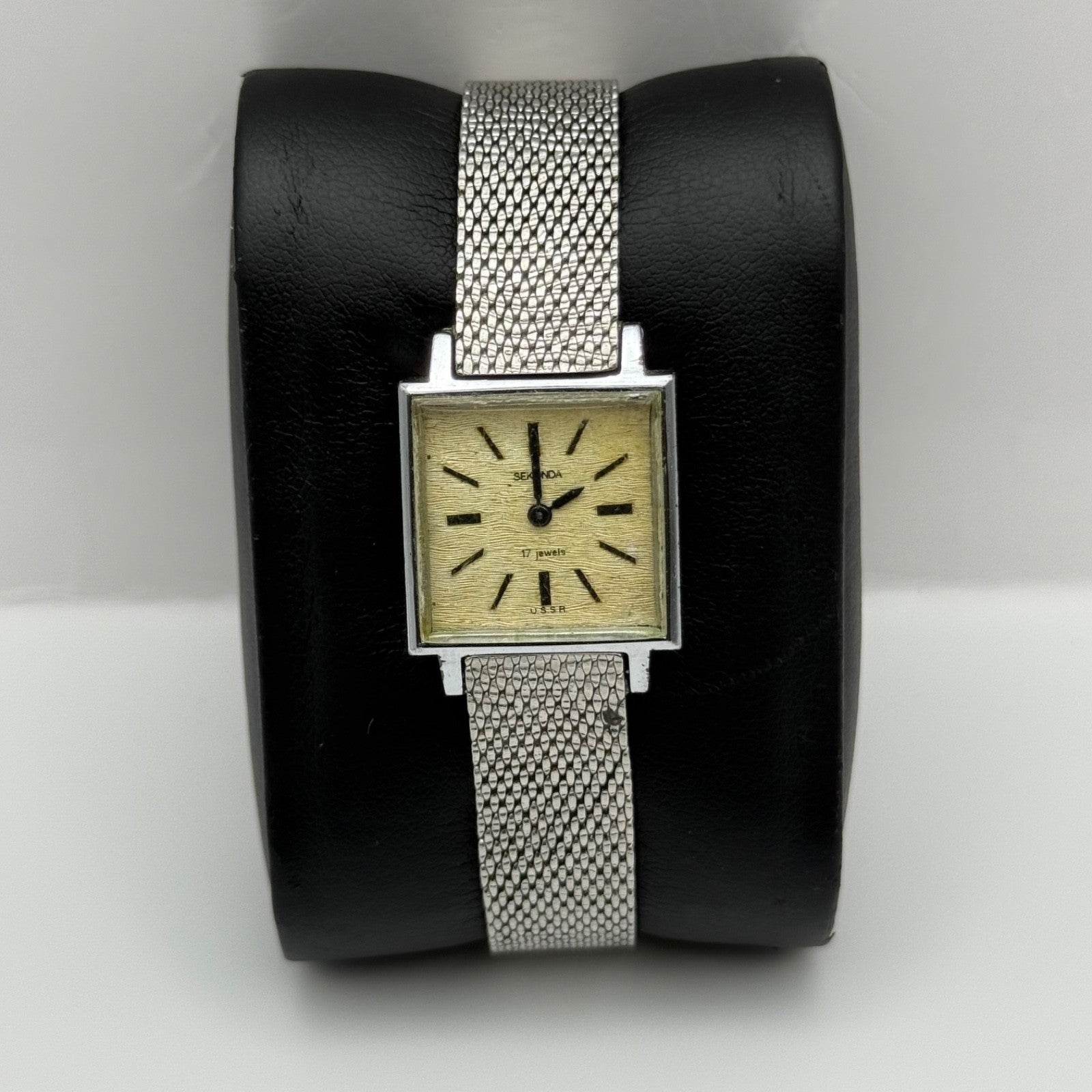 19mm Vintage Second 17 Jewels USSR Soviet Mesh Manual Wind Watch PARTS / REPAIR