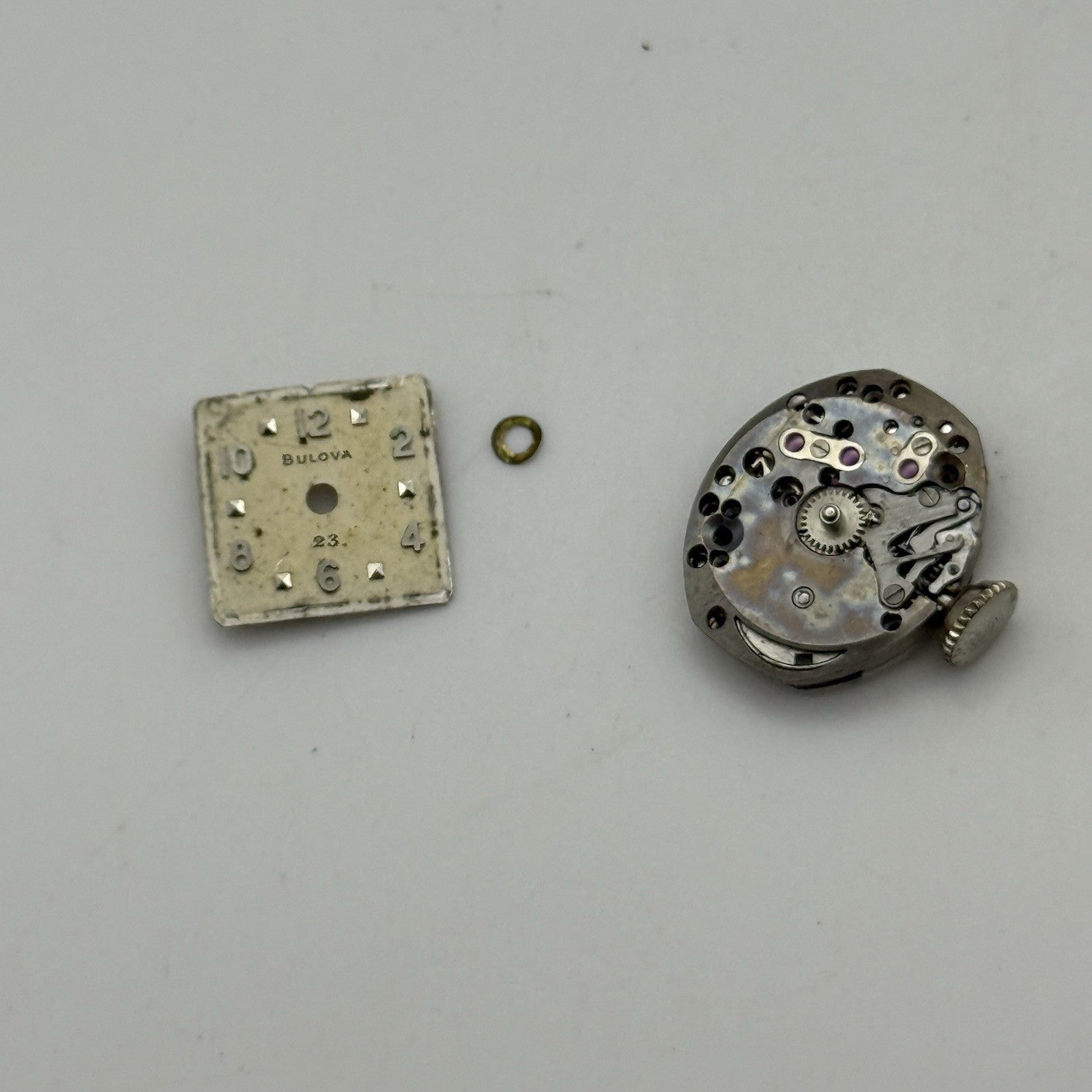 13.2mn Vintage Ladies Bulova 5AD Manual Wind Swiss Watch Movement PARTS REPAIR