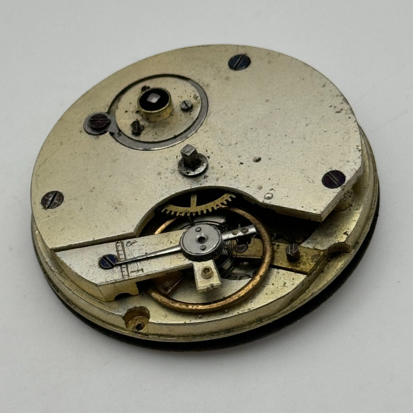 41.1mm J H Stanley Deptford Balance Intact Key Wound Pocket Watch Movement PARTS
