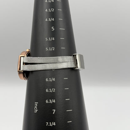 Avon Ladies Quartz Watch Crystal Accents Dial Mesh Strap Working 28mm 6 Inches