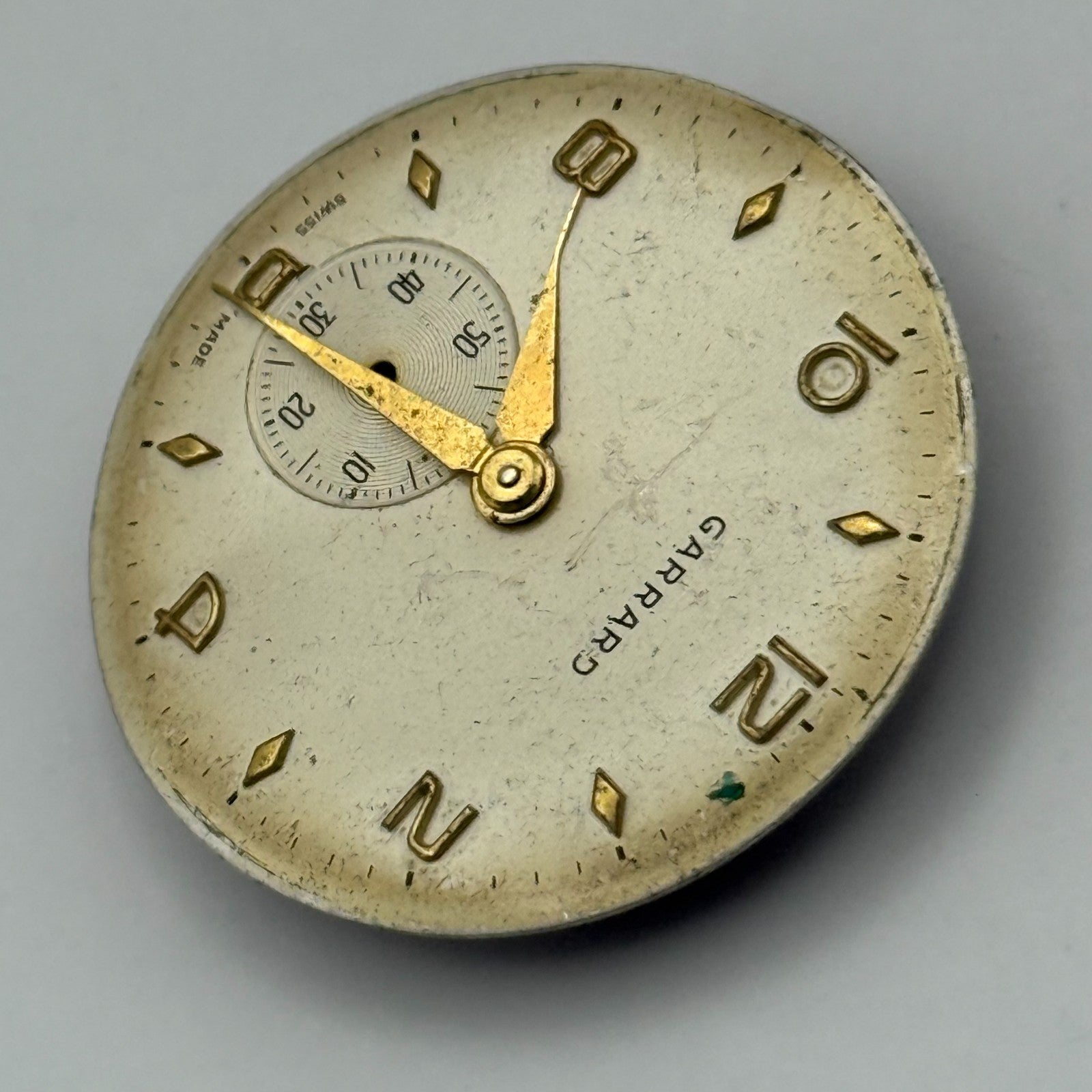 FEF 190 Watch Movement Garrard Manual Wind Vintage Swiss Parts Repair 23.5mm