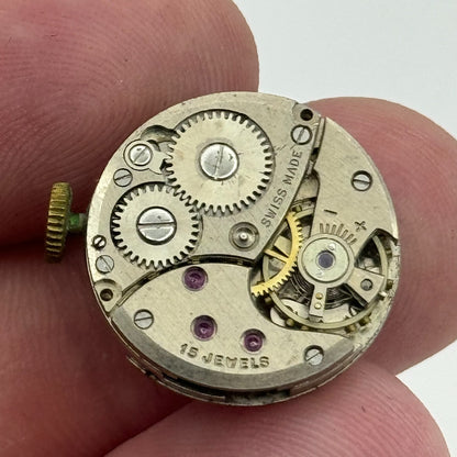 18.5mm Rotary Ladies AS Manual Wind Swiss 15 Jewels Watch Movement Vintage PARTS