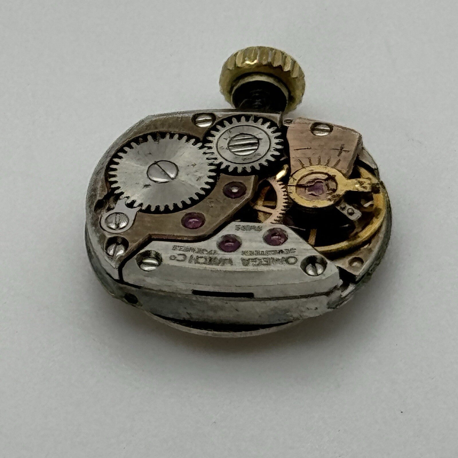 13.4mm Omega 485 Cal Watch Movement Dial Hands Parts Repair Vintage