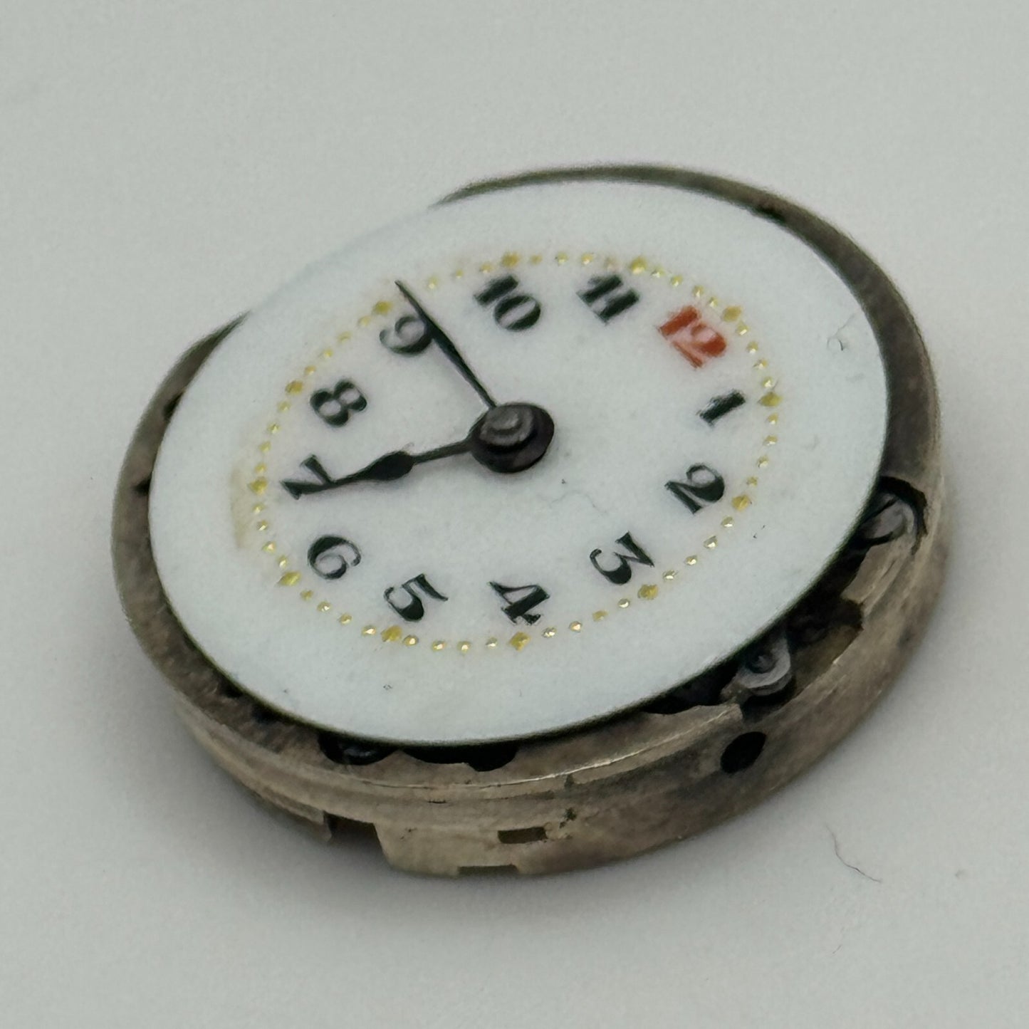 23.6mm Balance Ok Porcelain Dial Swiss Trench Watch Movement Manual Wind PARTS