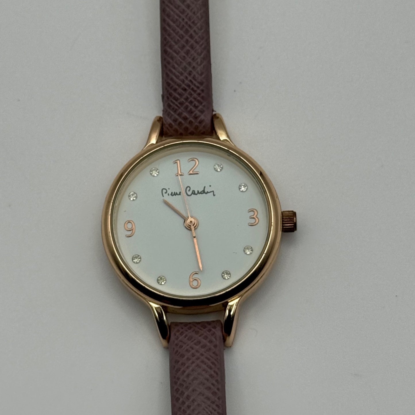 Ladies Pierre Cardin Watch Working New Battery Pink Strap Quartz 28mm