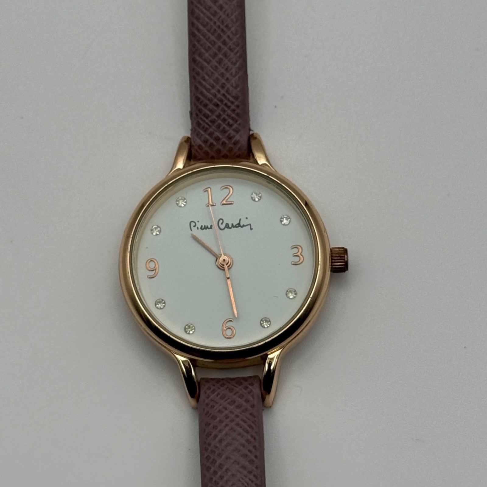 Ladies Pierre Cardin Watch Working New Battery Pink Strap Quartz 28mm