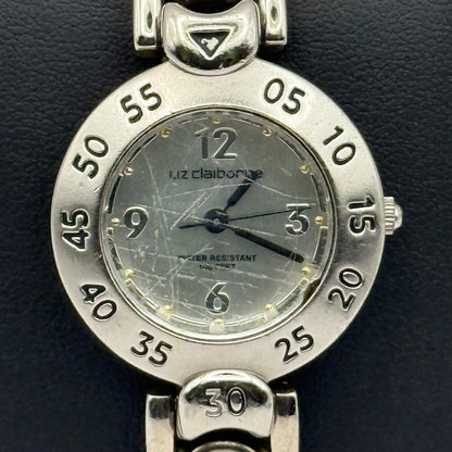 Liz Claiborne Ladies Quartz Watch Silver Tone Bracelet Japan Working 26mm