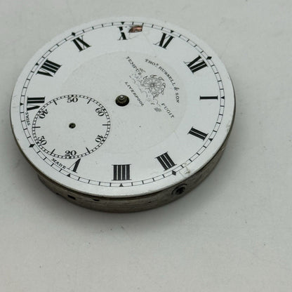 42.8mm Thomas Russell Liverpool Tempus Fugit Hunter Pocket Watch Movement PARTS