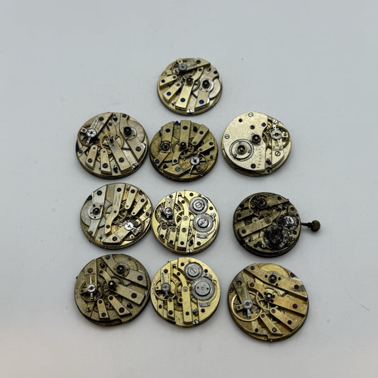 Bundle Mixed Antique / Vintage Pocket Watch Movements Joblot PARTS REPAIR SPARES