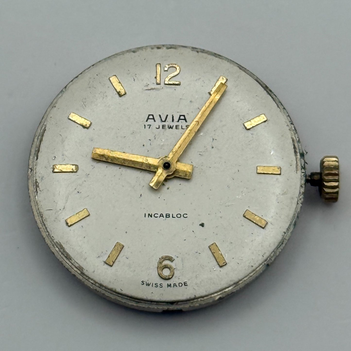 FHF ST 96 Watch Movement Avia Manual Wind Vintage Swiss Parts Repair 25.9mm