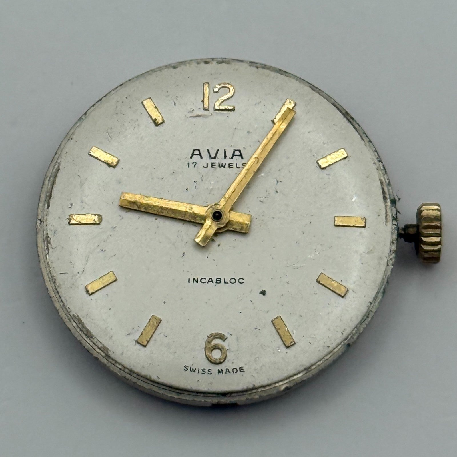 FHF ST 96 Watch Movement Avia Manual Wind Vintage Swiss Parts Repair 25.9mm