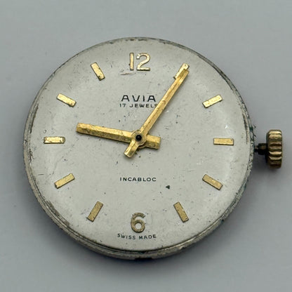 FHF ST 96 Watch Movement Avia Manual Wind Vintage Swiss Parts Repair 25.9mm