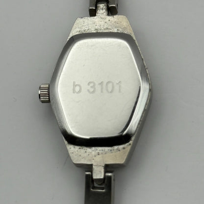 Buckingham Ladies Quartz Watch Purple Dial Silver Tone Bracelet Working 18mm