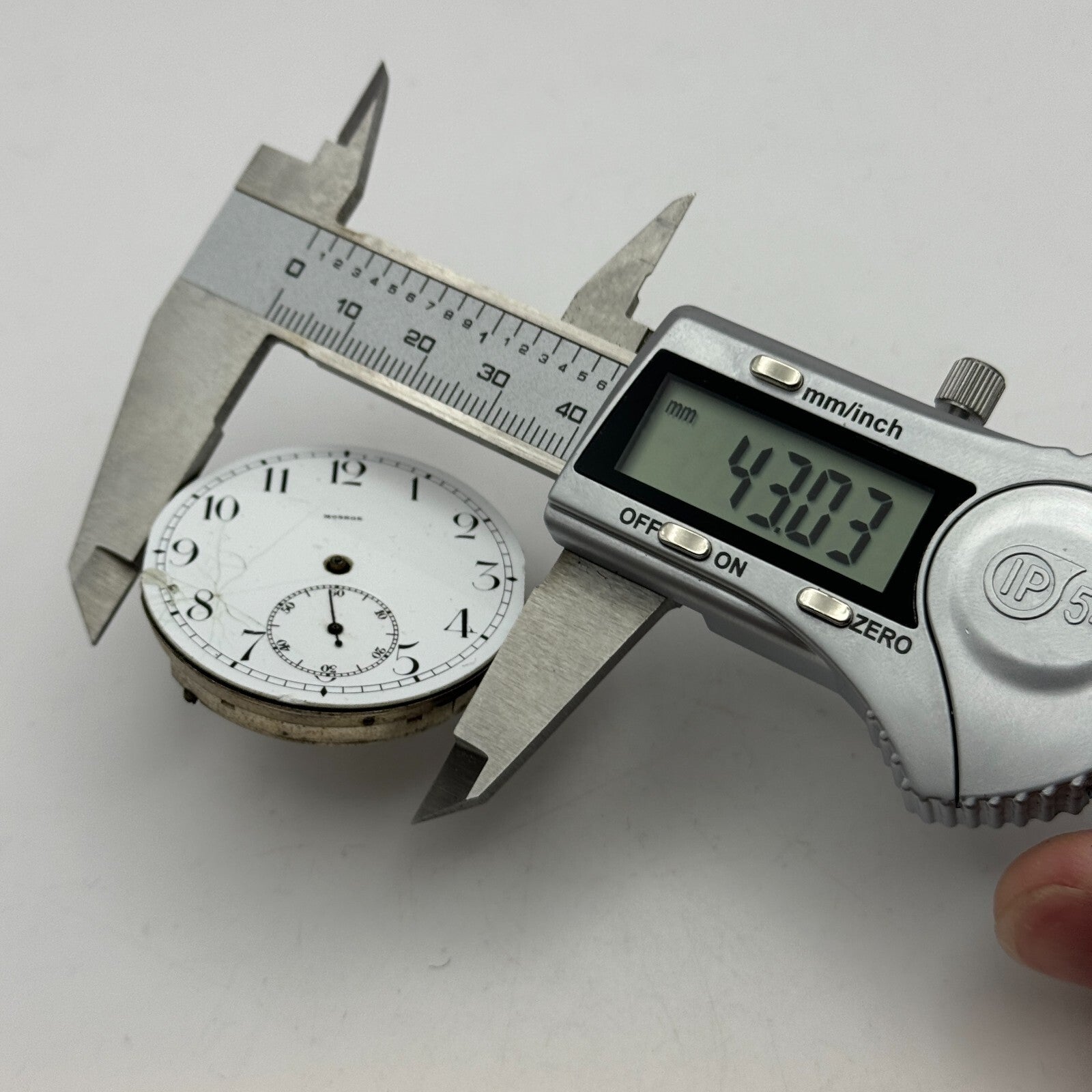 43mm Monroe Watch Co Sub Seconds Vintage Hunter Pocket Watch Movement PARTS