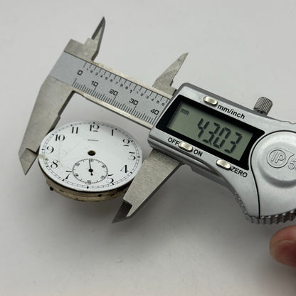 43mm Monroe Watch Co Sub Seconds Vintage Hunter Pocket Watch Movement PARTS