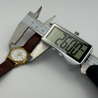 Royal London Ladies Quartz Watch RL-2199 Date Dial Brown Strap Working 26mm