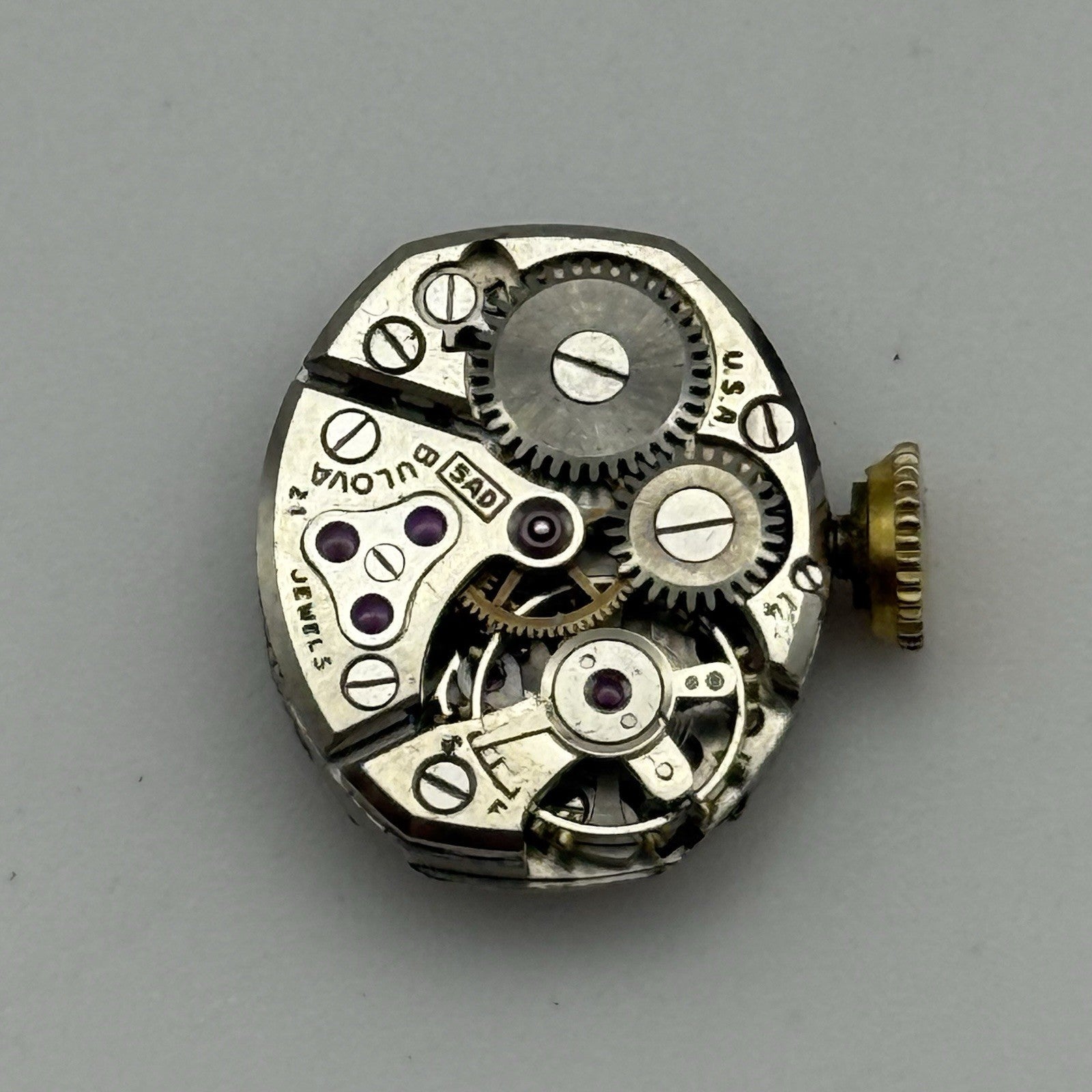 13.1mm Running Vintage Ladies Bulova 5AD Manual Wind Swiss Watch Movement PARTS