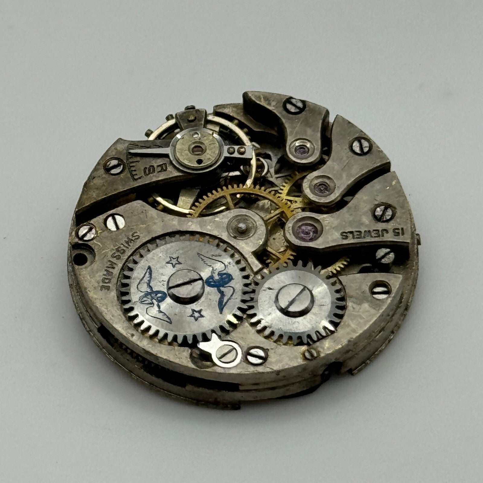 23.6mm Rotary As A Schild 15 Jewels Swiss Manual Wind Watch Movement PARTS