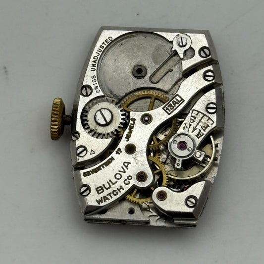 19.5mm Vintage Bulova 13AL Swiss Manual Wind Watch Movement PARTS REPAIR