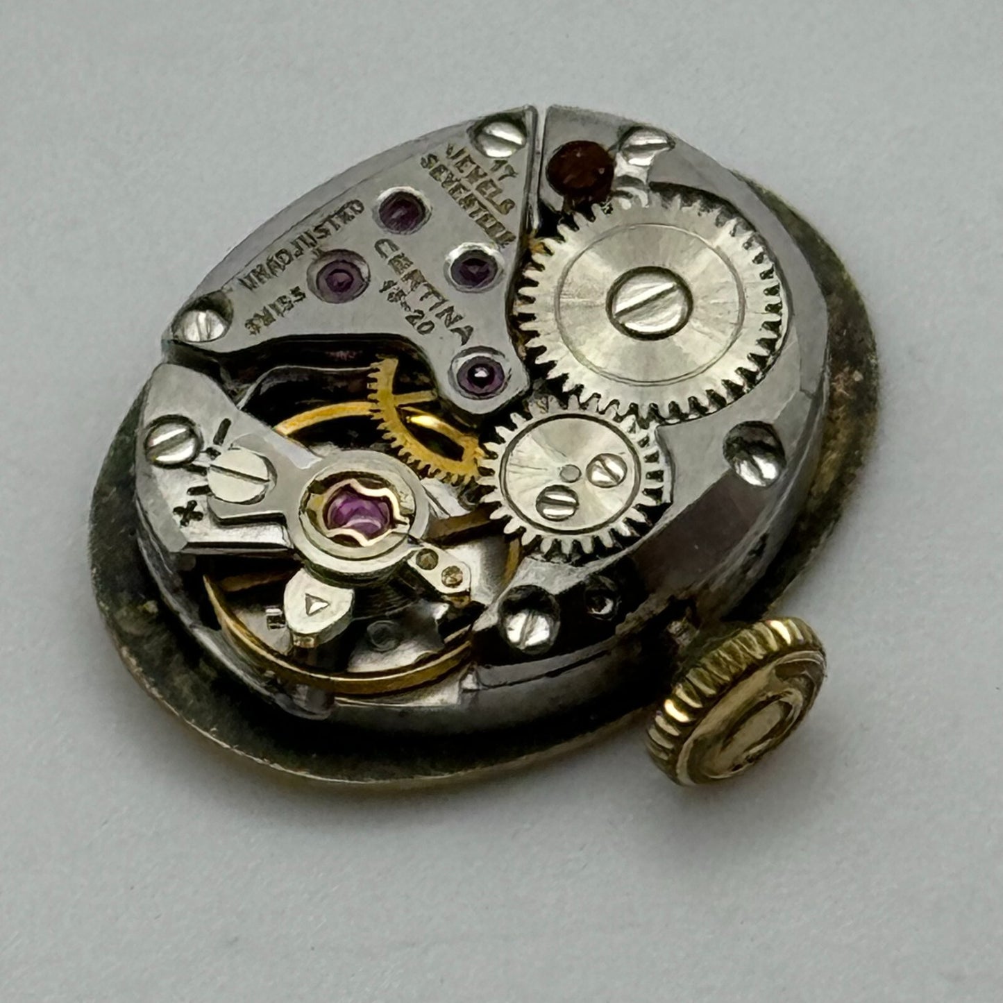13mm Ladies Certina 13-20 Balance Ok Manual Wind 17 Jewels Watch Movement PARTS