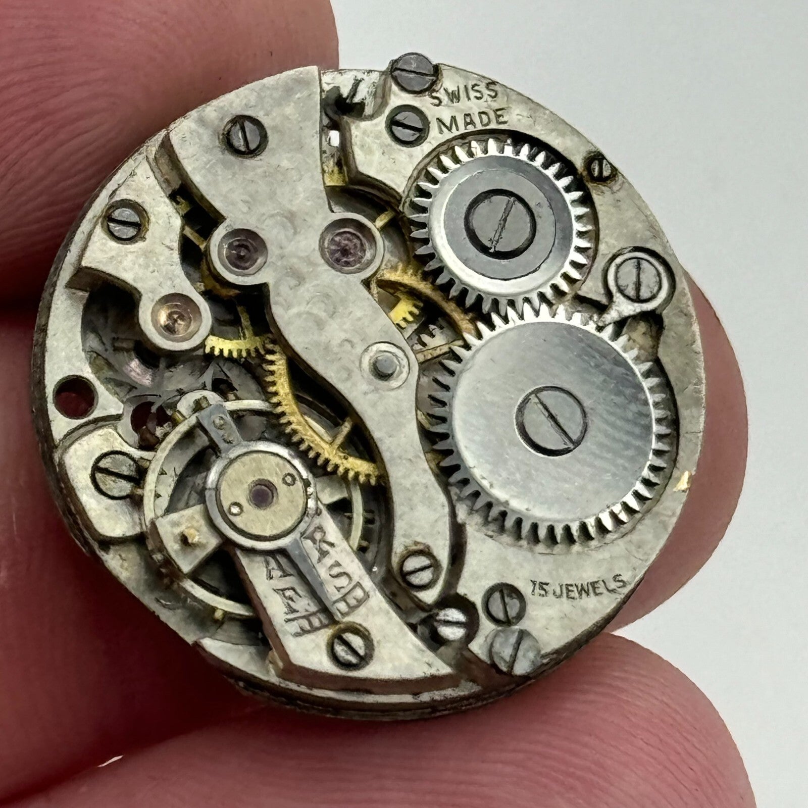 23.8mm Enicar AR Balance Intact Manual Wind 15 Jewels Watch Movement PARTS SPARE