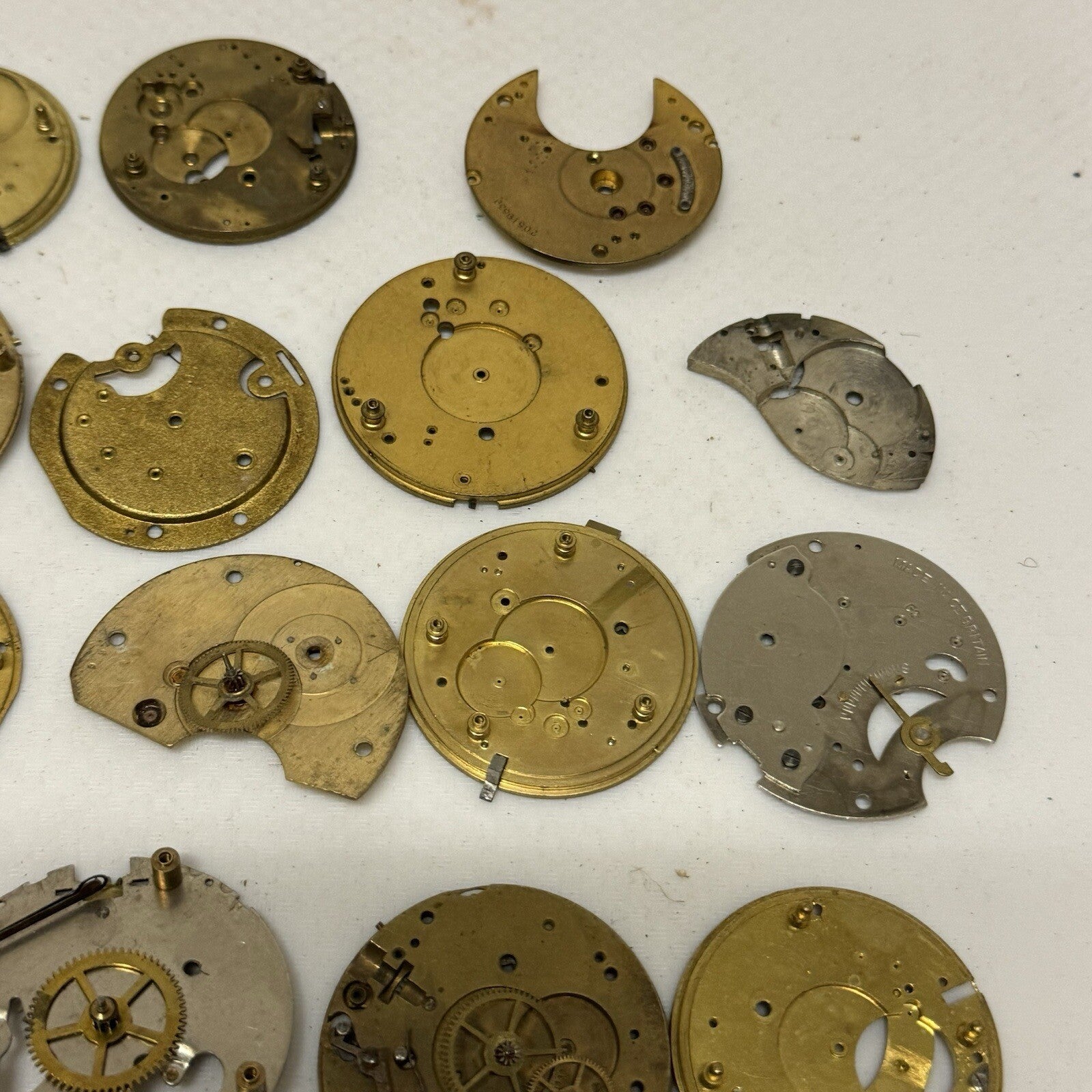 400 Grams Mixed Partial Pocket Watch Movements Watchmakers Job Lot Spares Parts