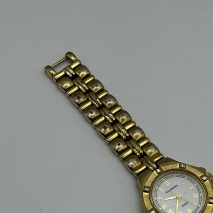 28mm Working Ladies Krug Baumen Baron 4959KL Gold Plated Quartz Watch 5.7 Inches