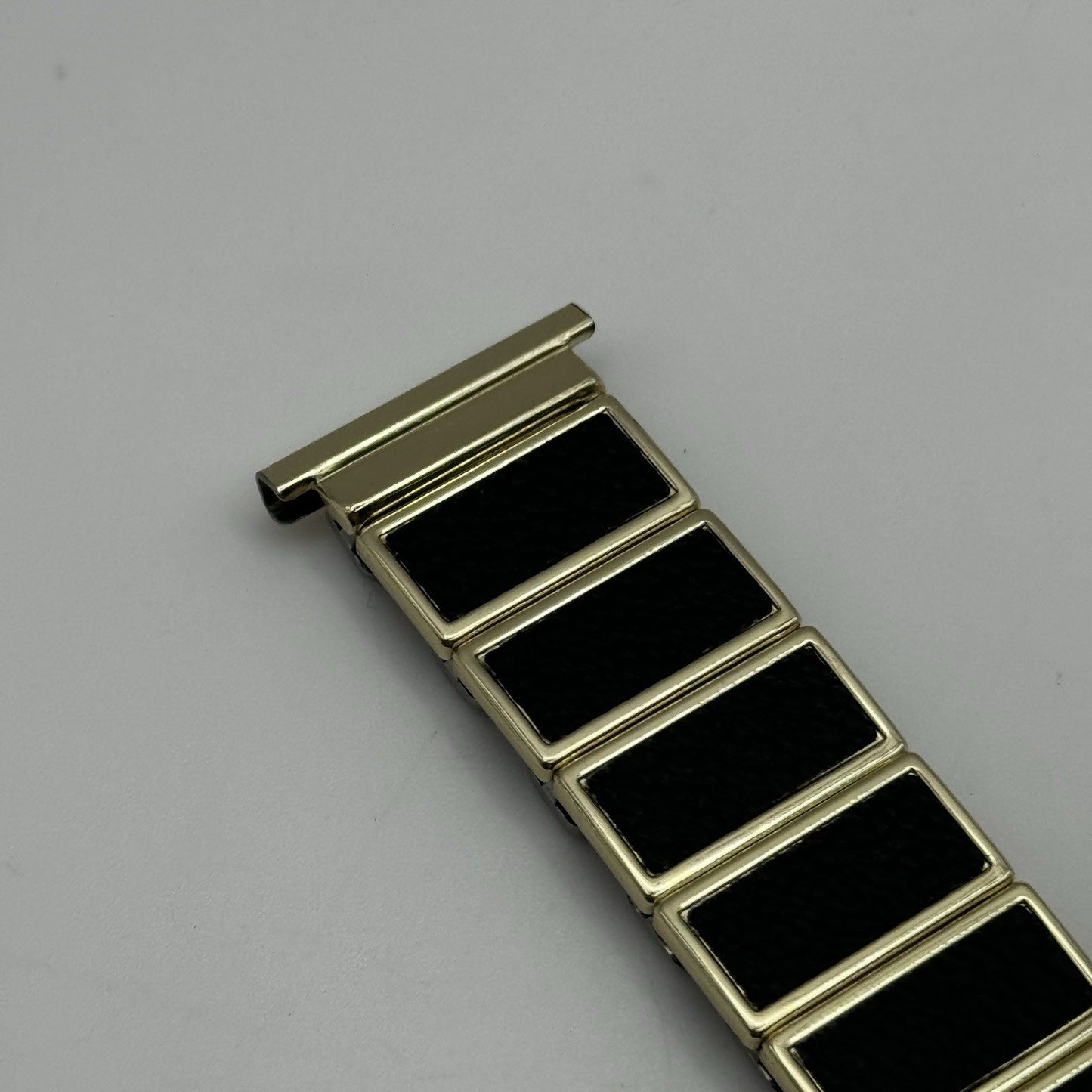 20mm Lug Rowi Fixo Flex Vintage New Old Stock NOS Expandable Strap Black Gold