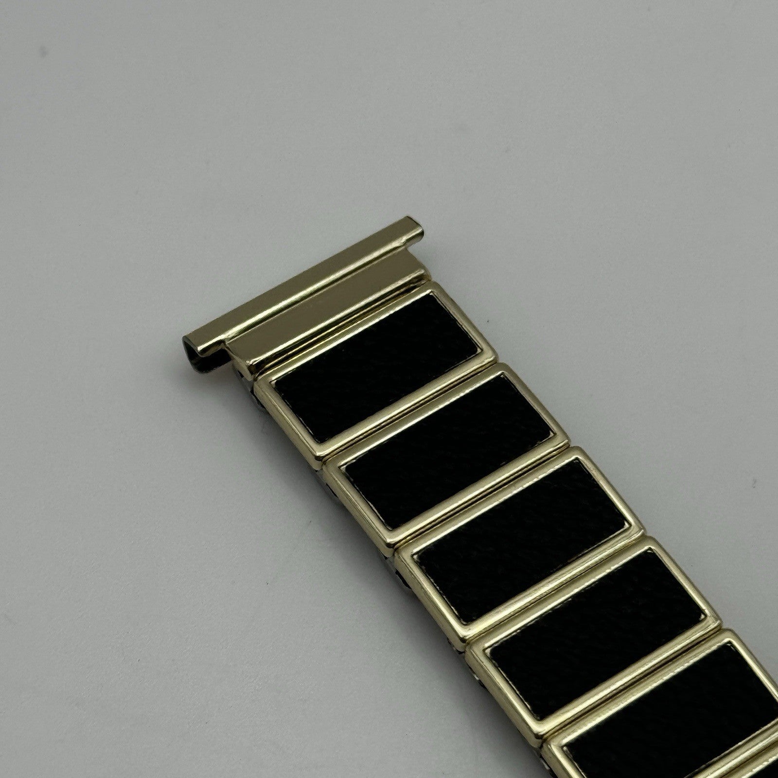 20mm Lug Rowi Fixo Flex Vintage New Old Stock NOS Expandable Strap Black Gold