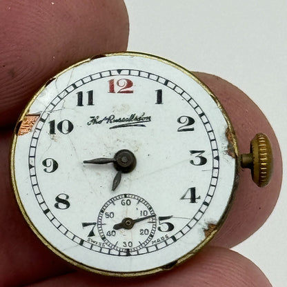 19.7mm Thomas Russell & Son Revue Manual Wind Watch Movement Swiss Vintage PARTS