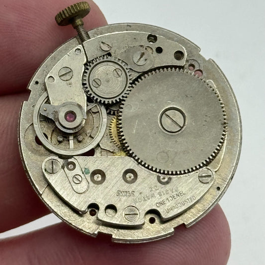 31.1mm Brac 196 Balance Intact Manual Wind 1 Jewel Watch Movement PARTS SPARES