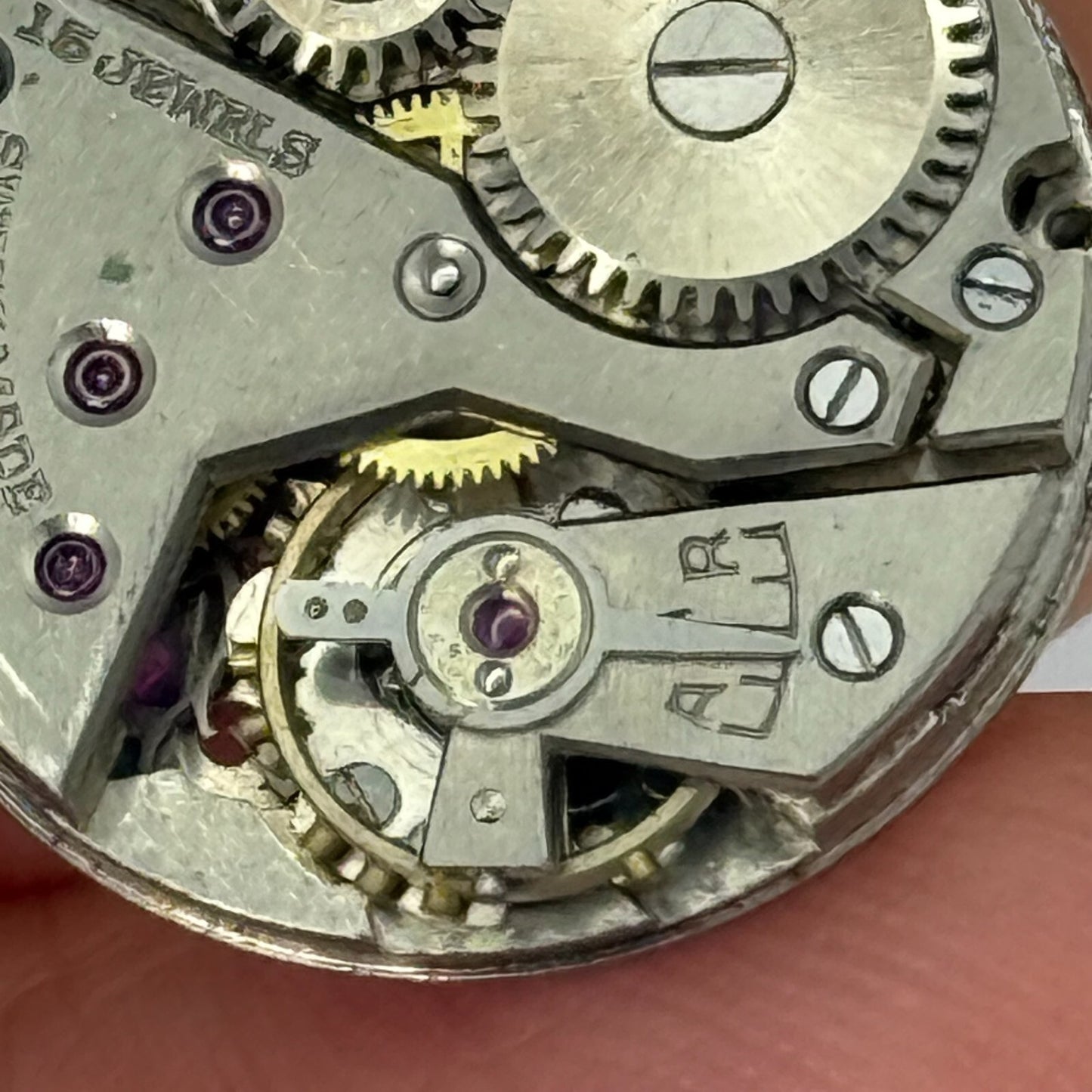 19.6mm Vintage Avia Derby D 40 Manual Wind Watch Movement PARTS REPAIR