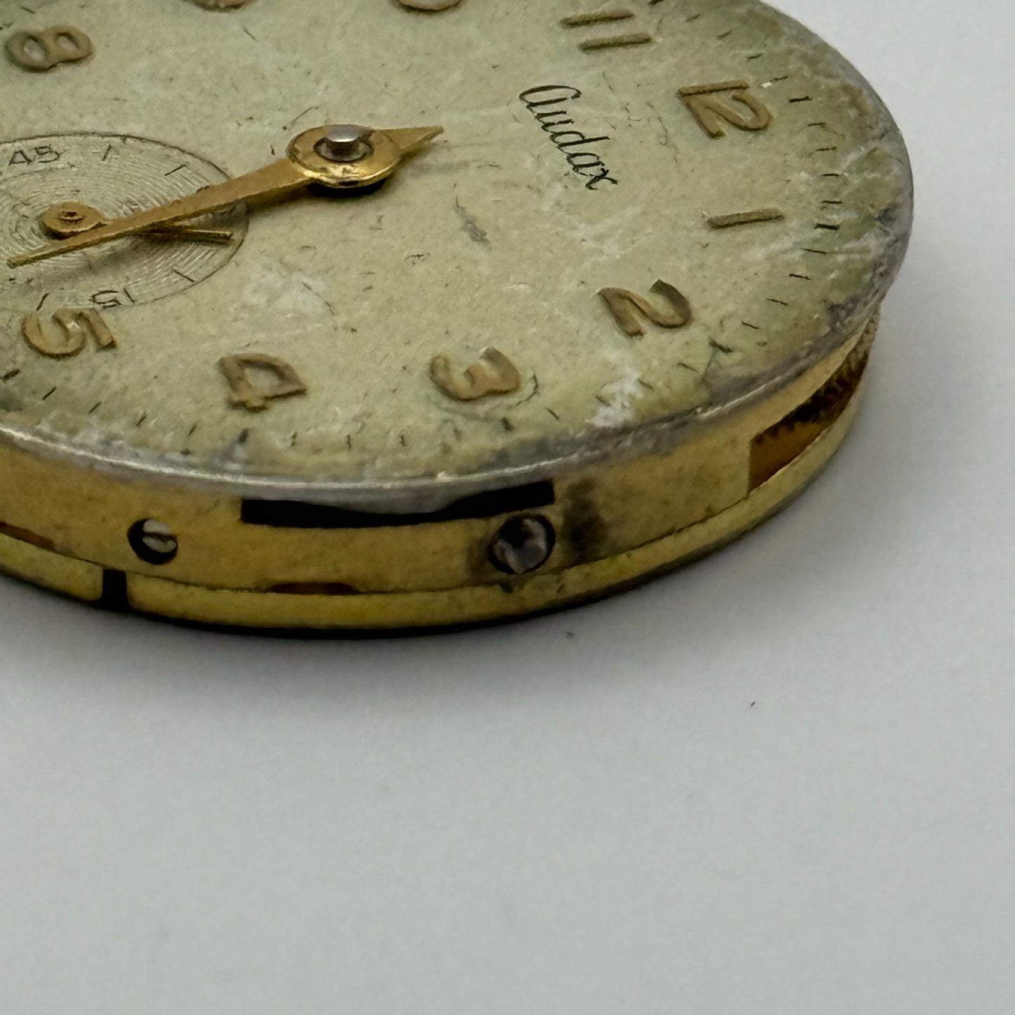 Audax 180 Watch Movement Manual Wind Vintage Swiss Parts Repair Spares 24.4mm