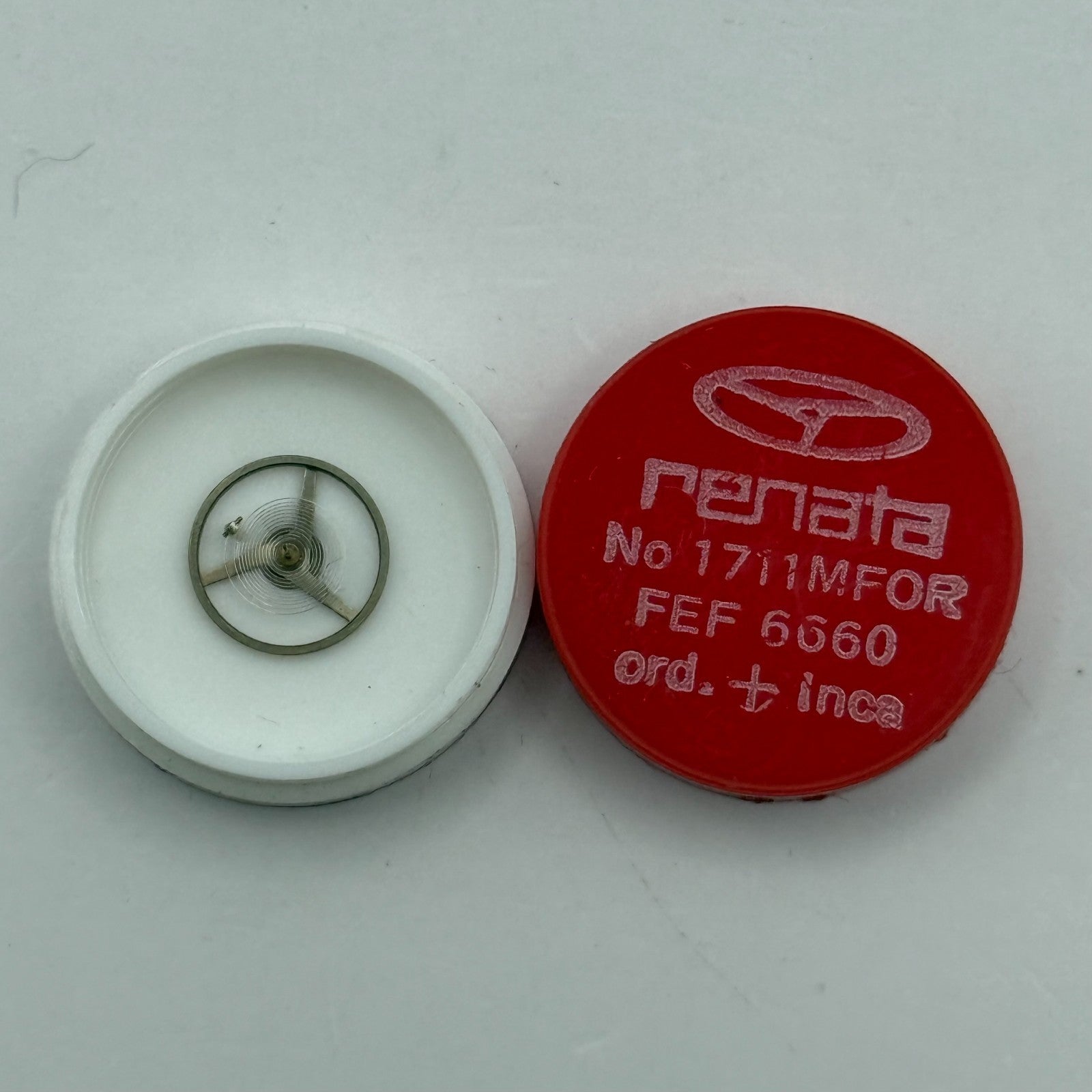 FEF 6660 Balance Wheel Complete And Spring Ord + Inca Watch Movement Parts 