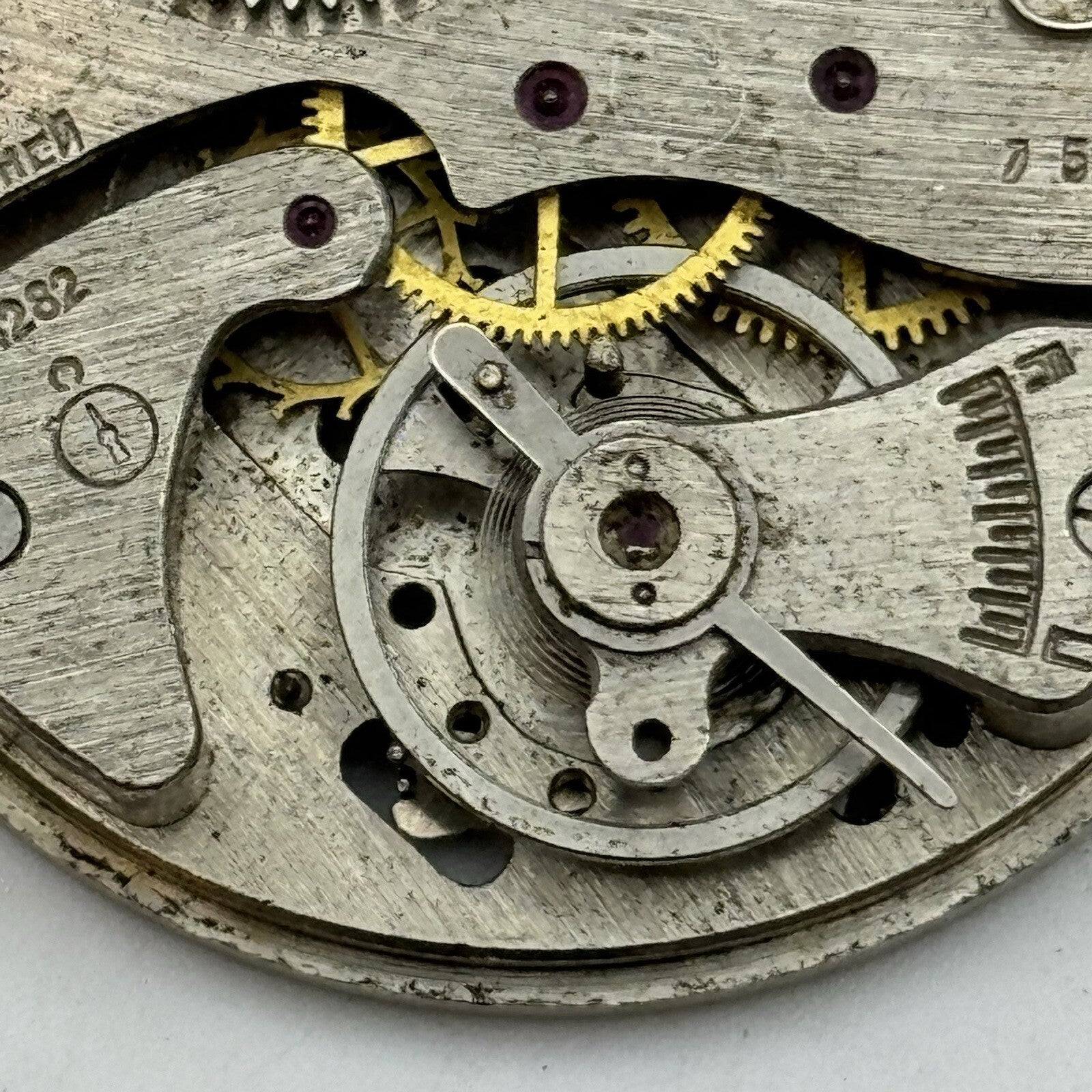 43.2mm Manual Wind Soviet Stop Watch Pocket Watch Movement FOR PARTS Restore
