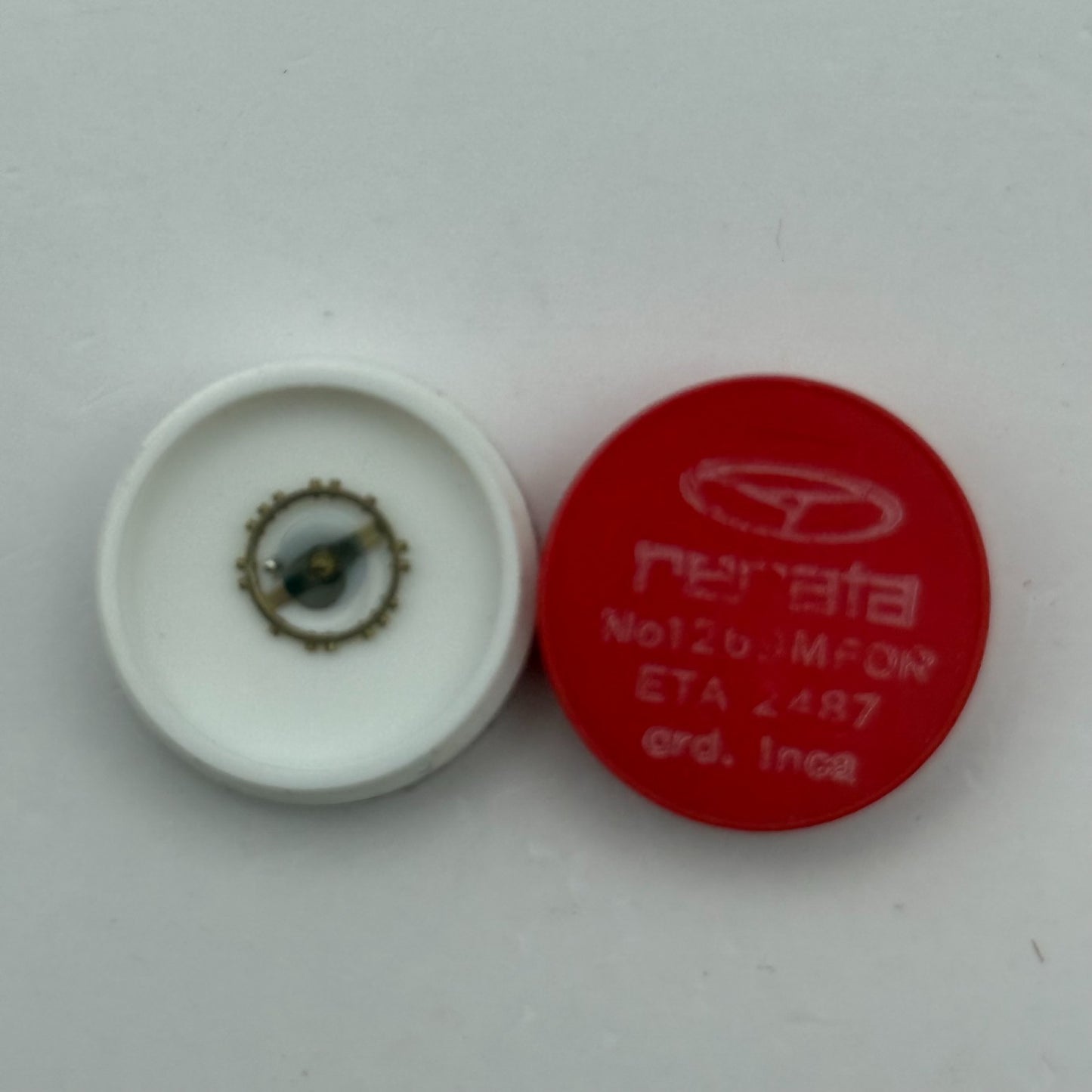 ETA 2487 Balance Wheel Complete And Spring  Ord + Inca 1269 M Watch Parts NOS